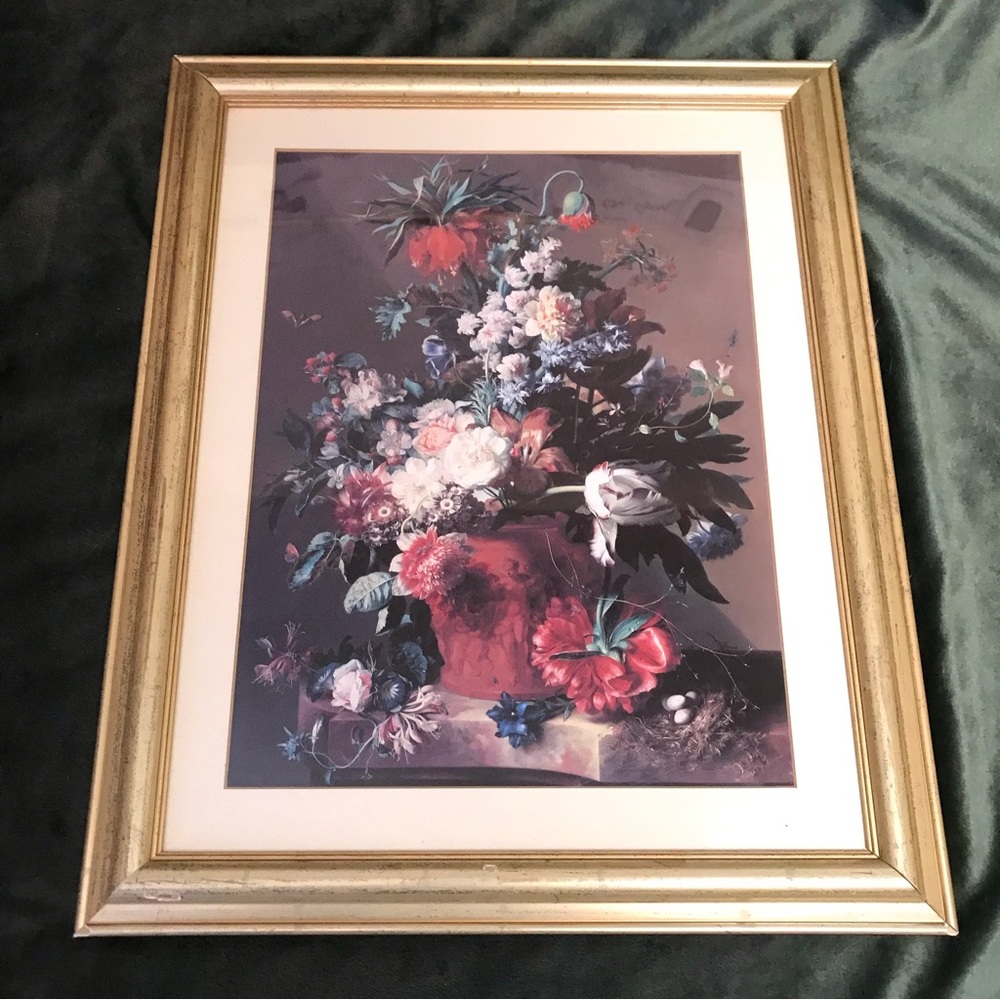 Jan van Huysum Vase of Flowers museum reproduction Getty Museum framed floral